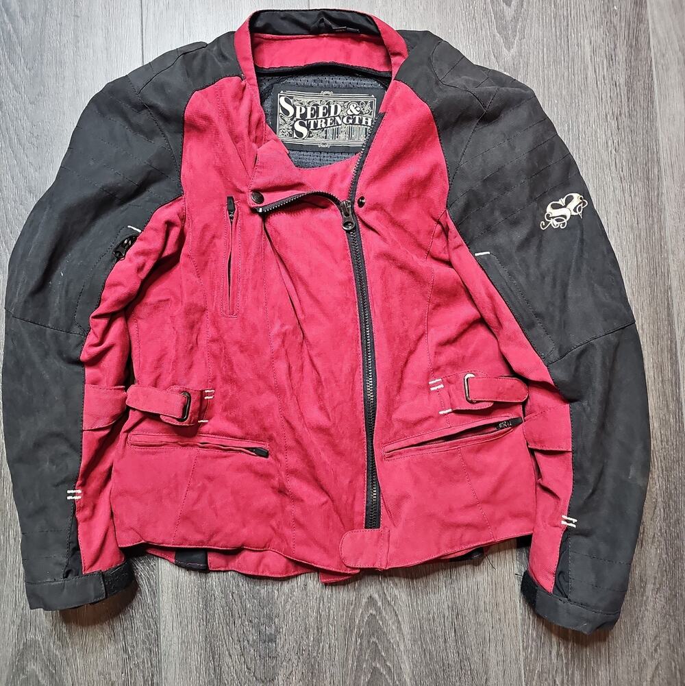 Speed and Strength pink Women's Armored Motorcycle Jacket Size XL